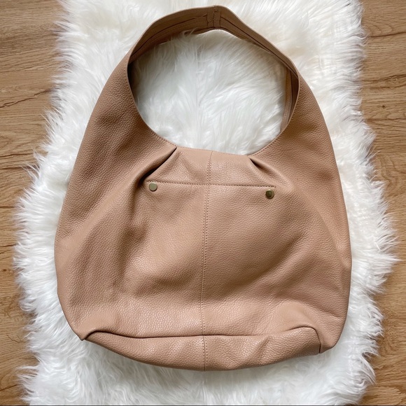 Dune London Dashiing Camel Leather Seam Detail Slouch Bag - Picture 4 of 12